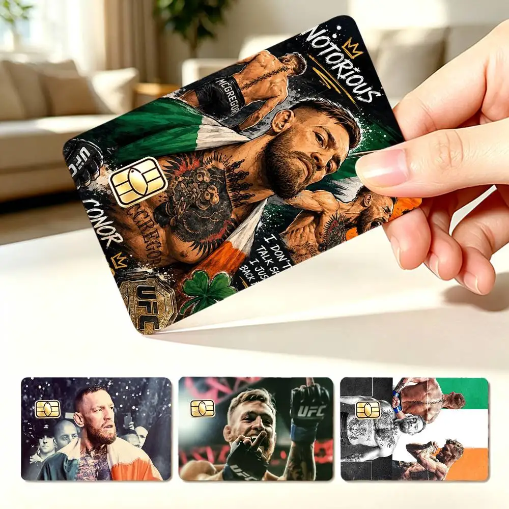MMA Conor McGregor UFC  4pcs 1Set Card Stickers Small Waterproof Chip 4PCS Card Sticker Anti-Scratch