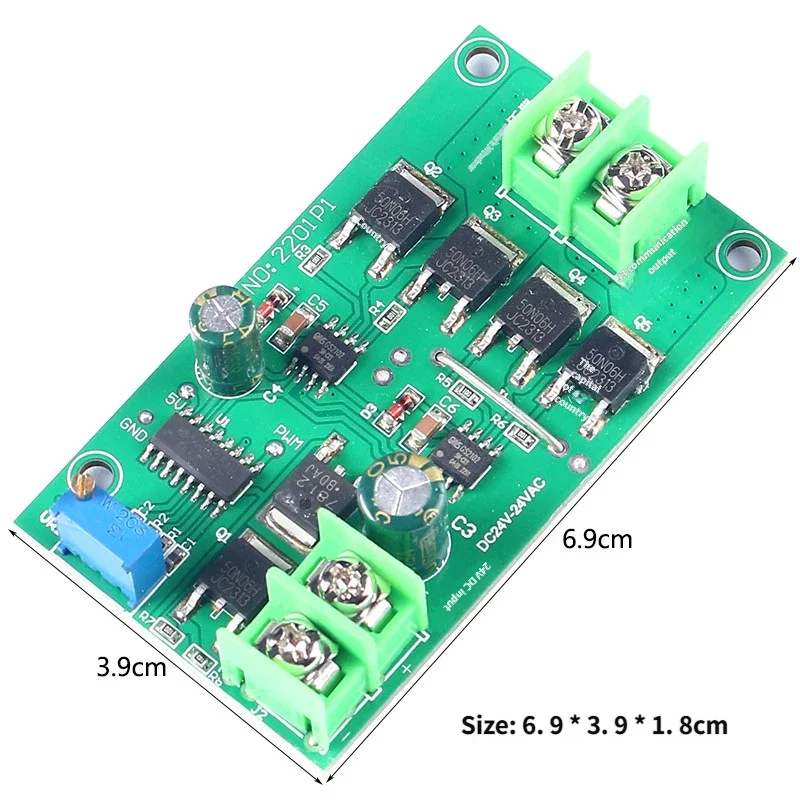 1pcs 50Hz Full-Bridge Inverter DC 24V to AC 24V DC to AC Inverter Power Module 100W 10A