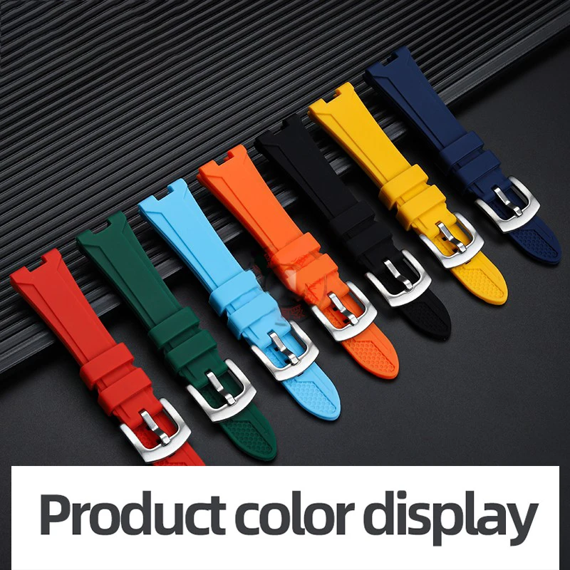 Silica Gel Watch Strap For Citizen MECHANICAL NJ-0150 NJ0151 NJ0155 Watch Bracelet  22mm Black Yellow Green Skyblue