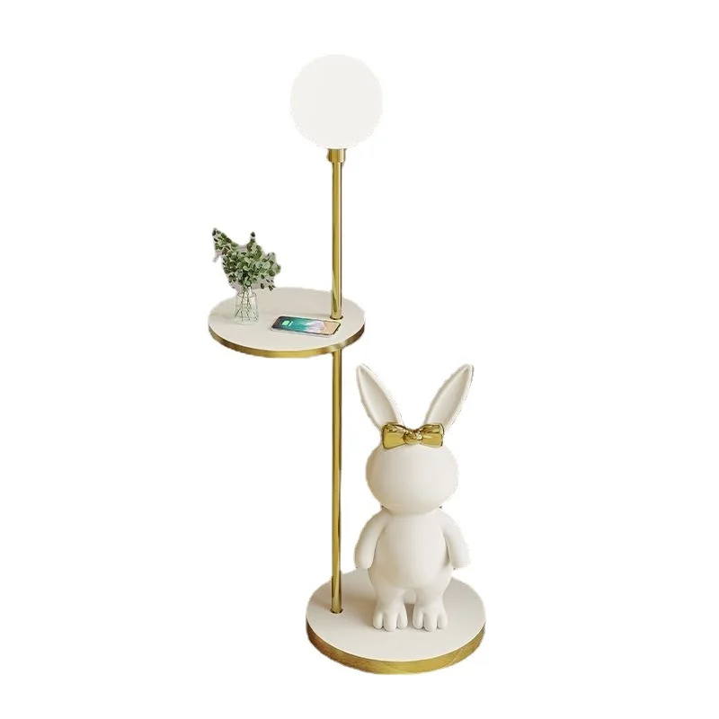 Nordic Modern Rabbit Table LED Floor Lamp for Living kids Children‘s room Bedroom Coffee Bedsidecorner Ambient Night LIght