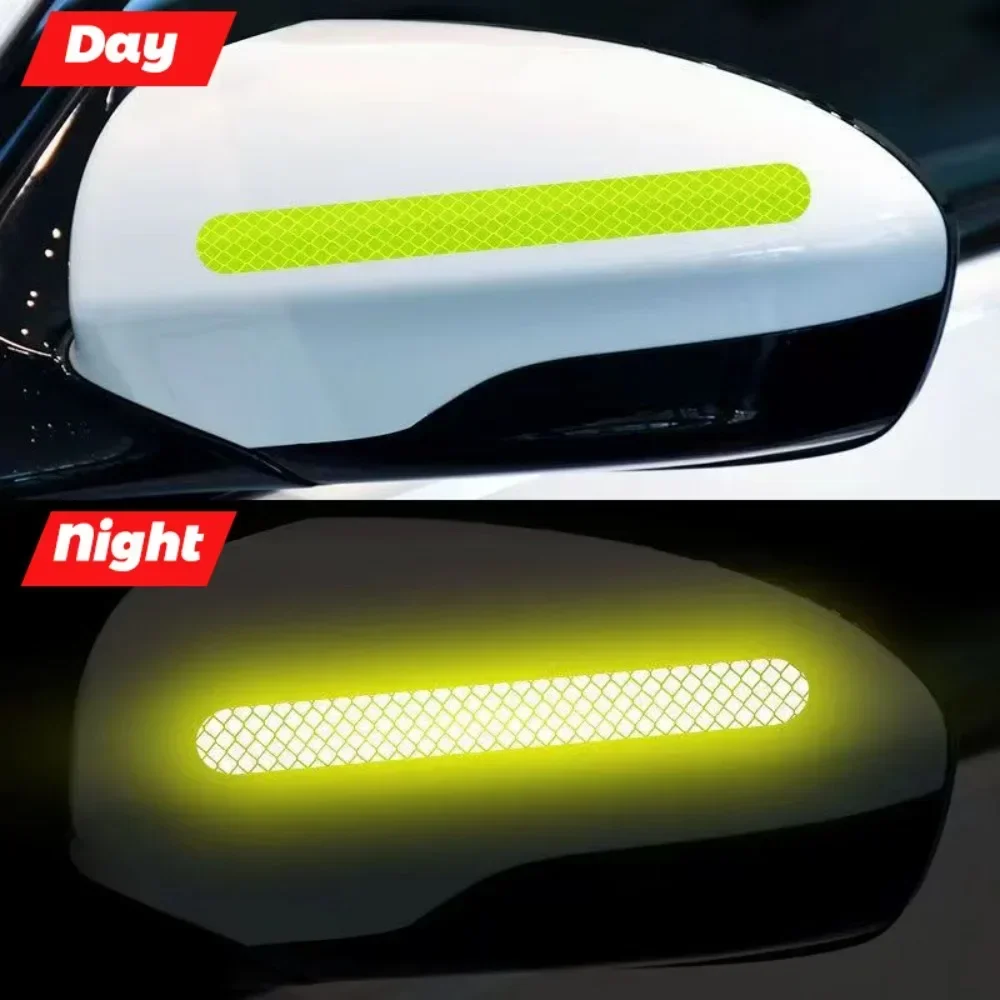 10Pcs Motorcycle Helmet Reflective Stickers Car Moto Bicycle Night Safety Driving Decorative Strips Reflection Warning Decals
