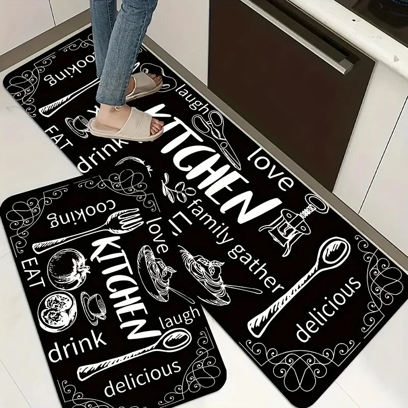 Anti-slip Kitchen Floor Mat Home Entrance Doormat Decor Hallway Balcony Runners Rugs Laundry Room Floor Mat Living Room Carpet