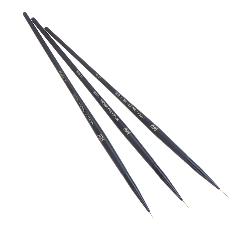 

。1/3Pcs new #0 #1 #2 Ultra-fine Modeling Brush Outline Pen For Modeler Hobby Coloring Script Liner Brushes Tool