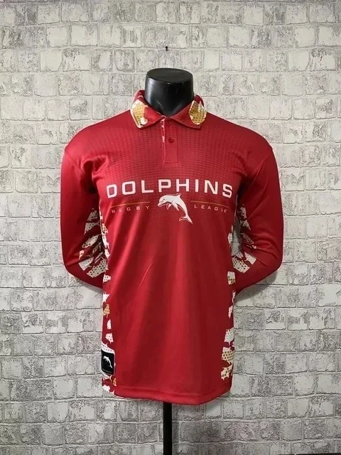 

2023 DOLPHINS ADULT FISHFINDER FISHING SHIRT RUGBY JERSEY 2023/24 Dolphins "Fish Finder" Fishing Shirt size S--5XL