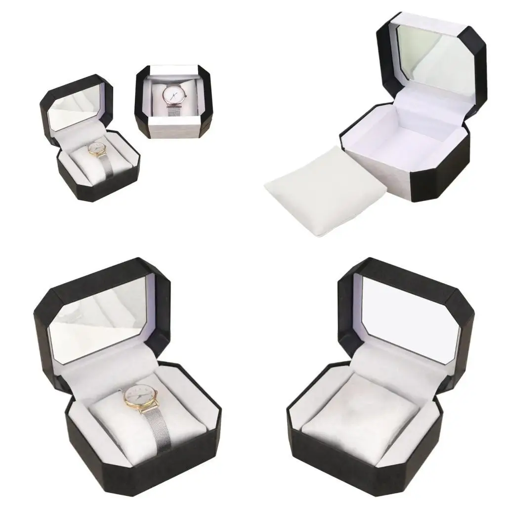 

J78F Multifunctional Watch Display Box Convenient Watch Storage Box Watch Organizers Clear Watch Box Perfect for Various Size
