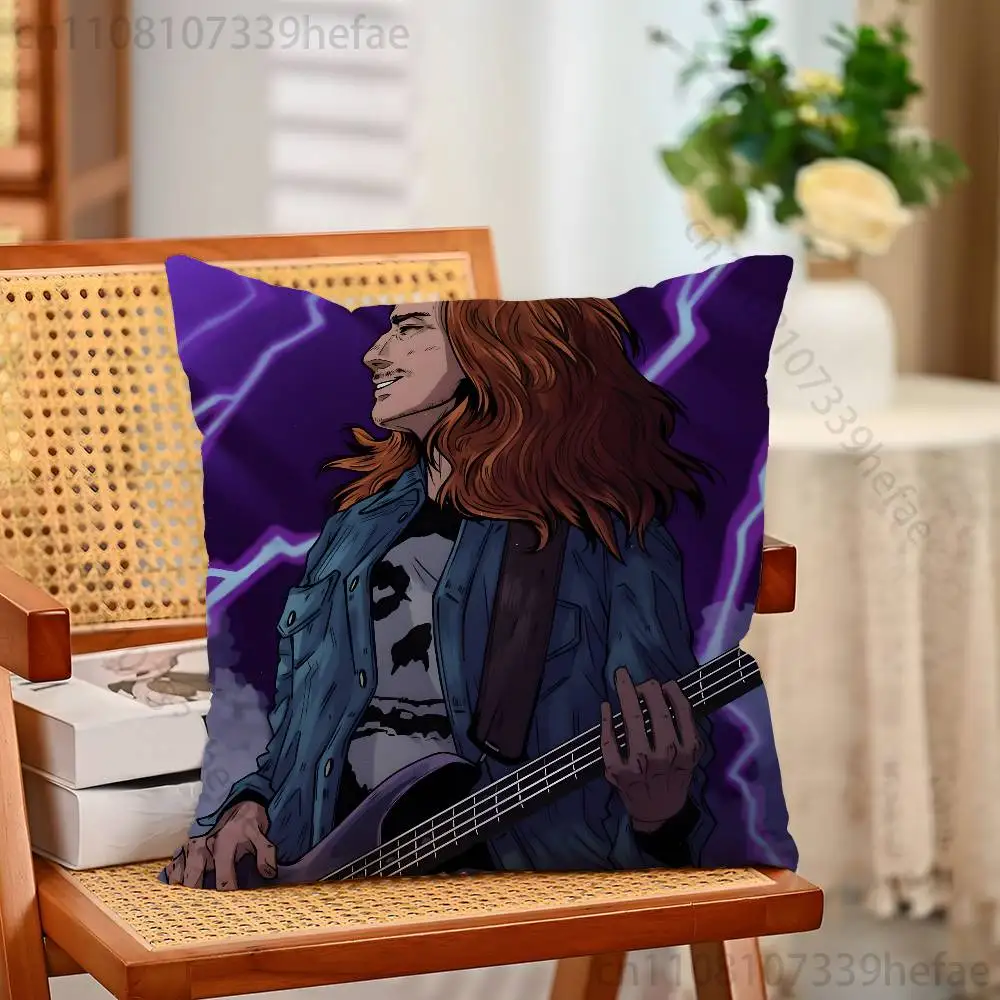 M-Metallica Band-Kissenbezüge für Schlafzimmer, Wohnzimmer, Sofa, Heimdekoration, Polyester-Kissenbezug mit Reißverschluss – Detail 13