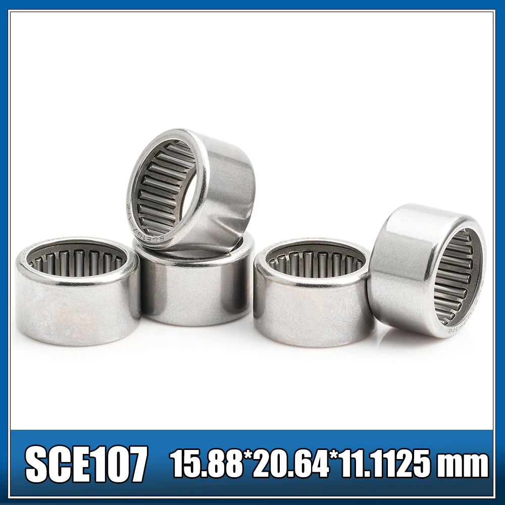 

SCE107 Bearing 15.88*20.64*11.1125 mm ( 5 PCS ) Drawn Cup needle Roller Bearings B107 BA107Z SCE 107 Bearing