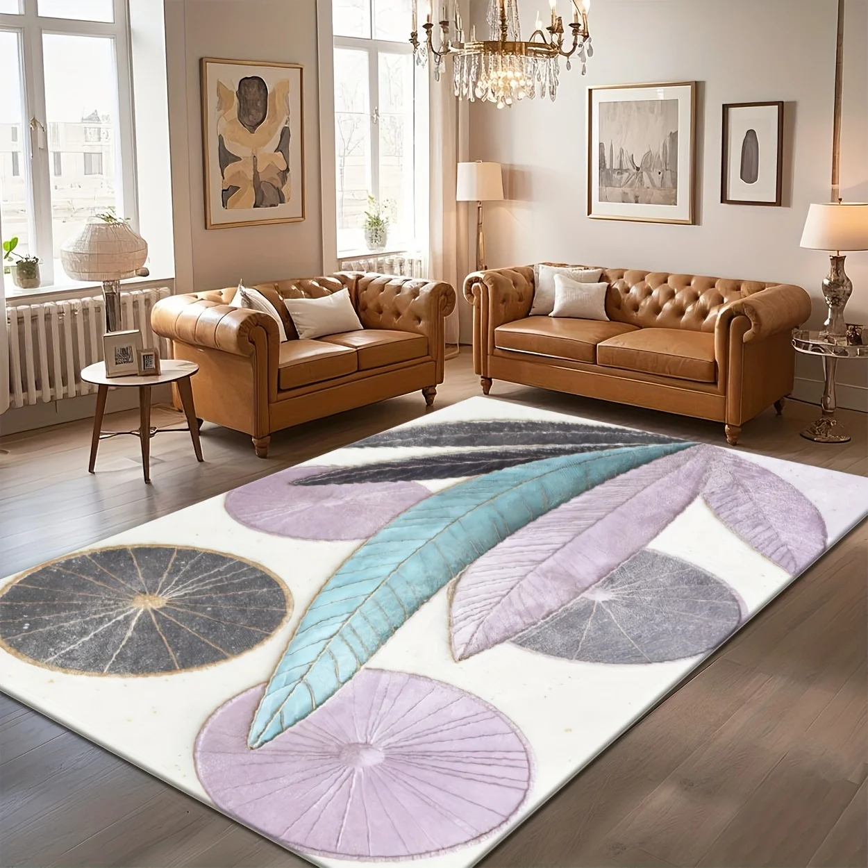 Minimalist Nature Inspired Element Washable Rug Durable Stain Resistant Mat For High Traffic Entryway Hallway