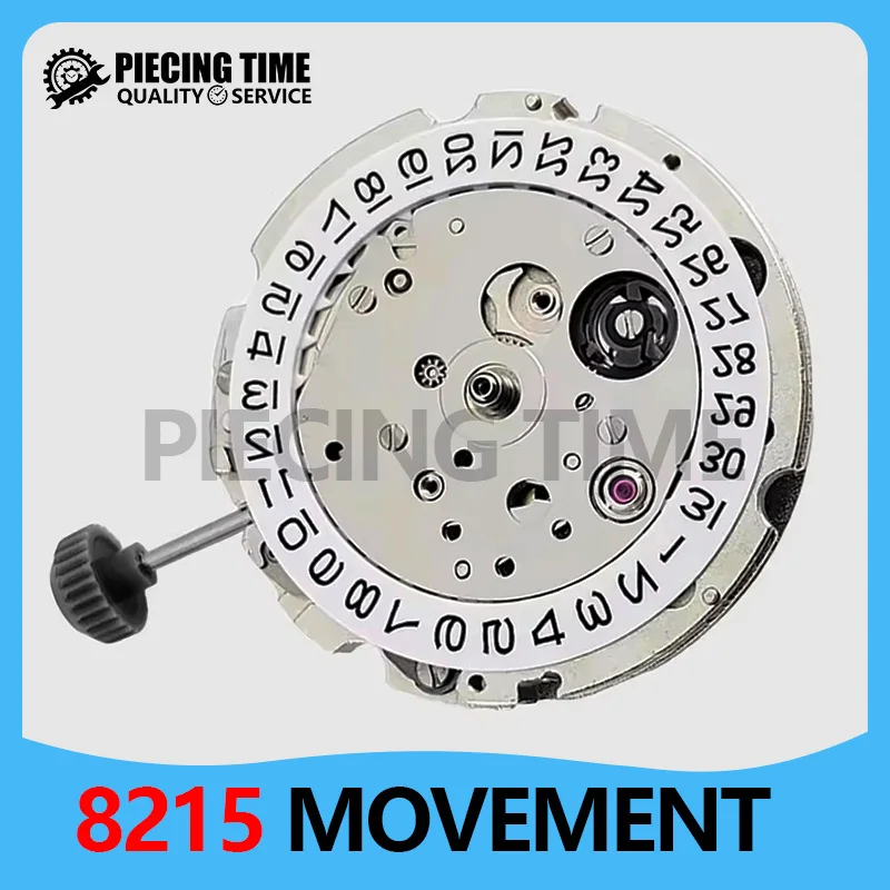 Japan 8200 Silver Single Calendar Movement Automatic Mechanical Movement 8215 Watch Movement Parts