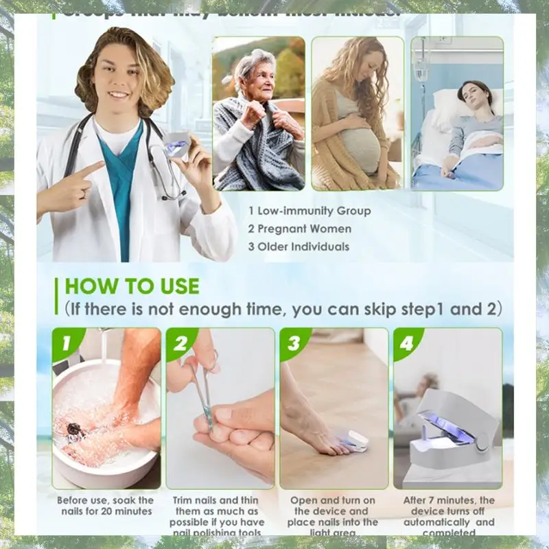 

Premium-Nail Fungu Cleaning Light With LED Display Device Nail Fungu Treatments For Onychomycosis Light For Finger/Toenails