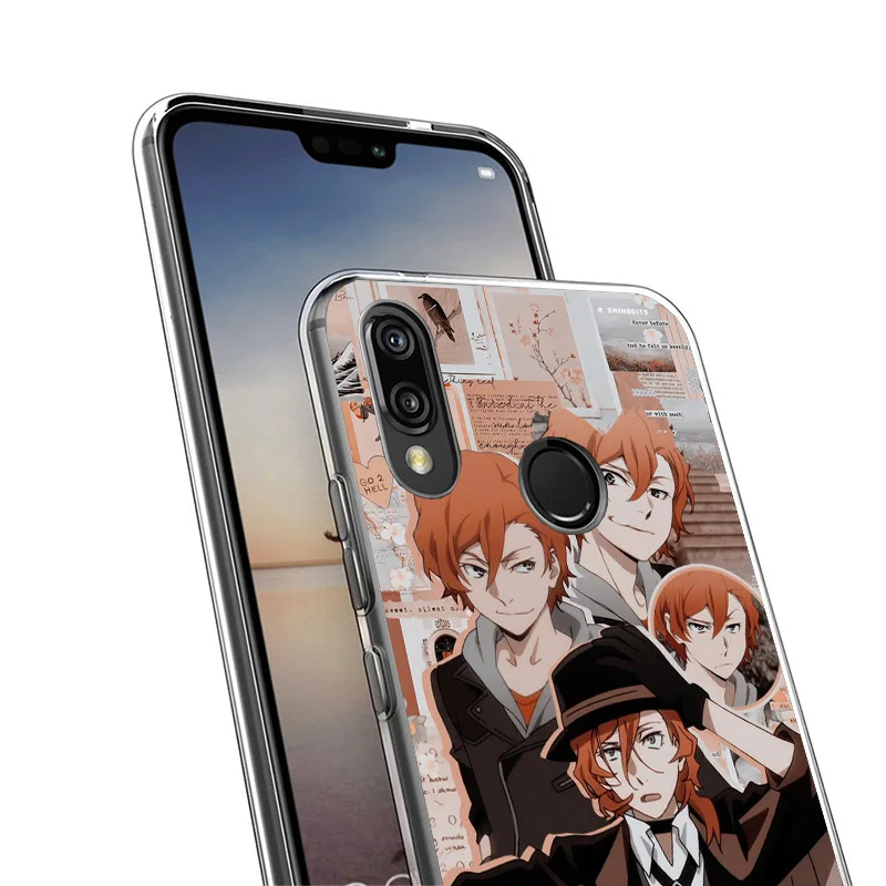 Bungo Stray Dogs Poster Anime Cover Phone Case For Huawei P40 P30 P20 P10 Lite Mate 20 10 Pro P Smart Z Y5 Y6 Y7 Y9S Soft Fundas