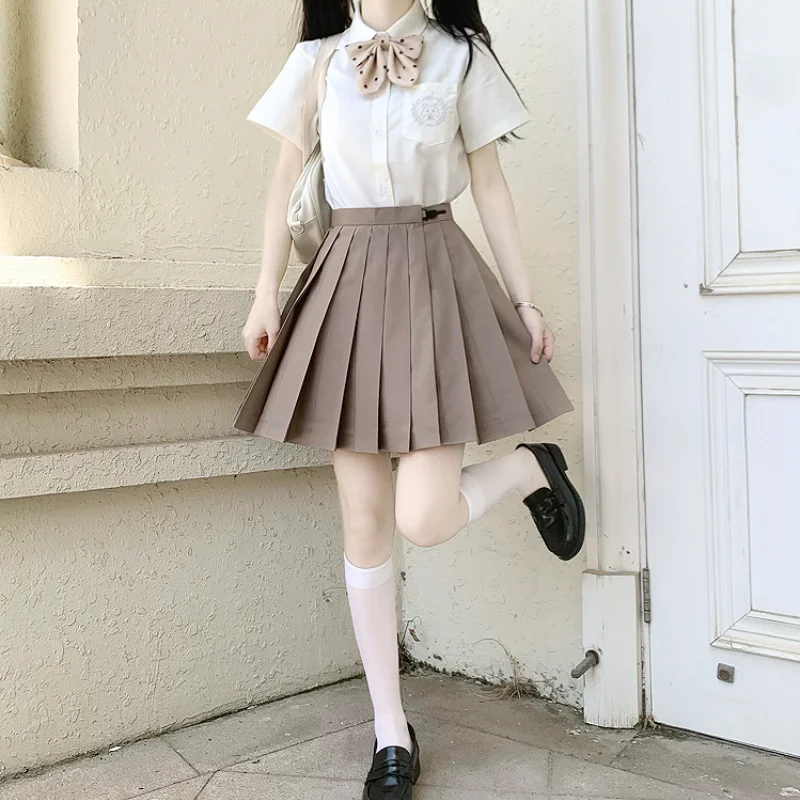 New Japanese Style Sailor Suit With Multi-Color Series Versatile Comfortable JK Uniform Basic Mini Short Pleated Skirt For Girls