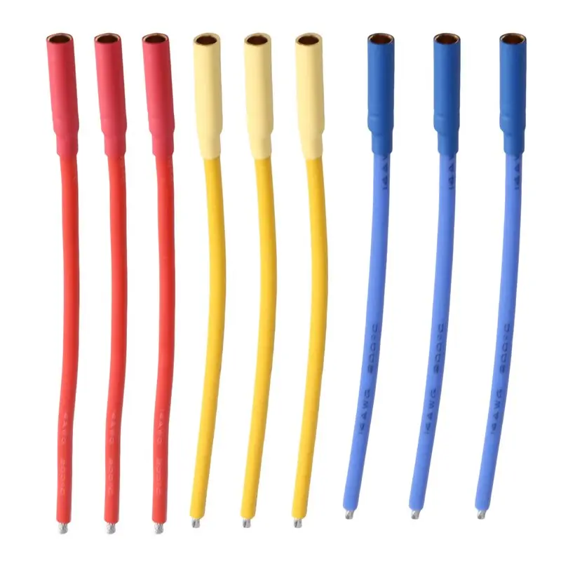 ABRU-ESC Motor Extension Cable 9PCS 14AWG Silicone Wire 4.0Mm Banana Plug Female ESC Motor RC Car Boat Drone 100Mm
