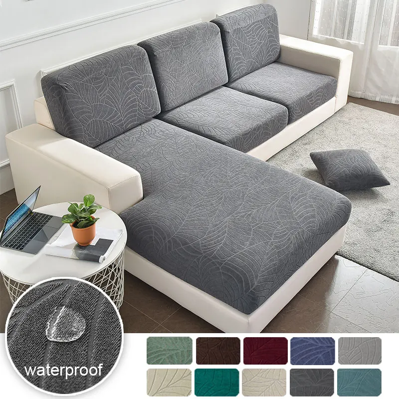 Waterproof Sofa Couch Cover Jacquard Sofa Slipcover Elastic Sofa Seat Cover For Living Removab Room L Shaped Combination Chaise