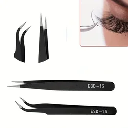 1PC Stainless Steel Curved Straight Eyebrow False Eyelash Tweezers Nail Art Extension Makeup Tool Eeyelashes Tweezers