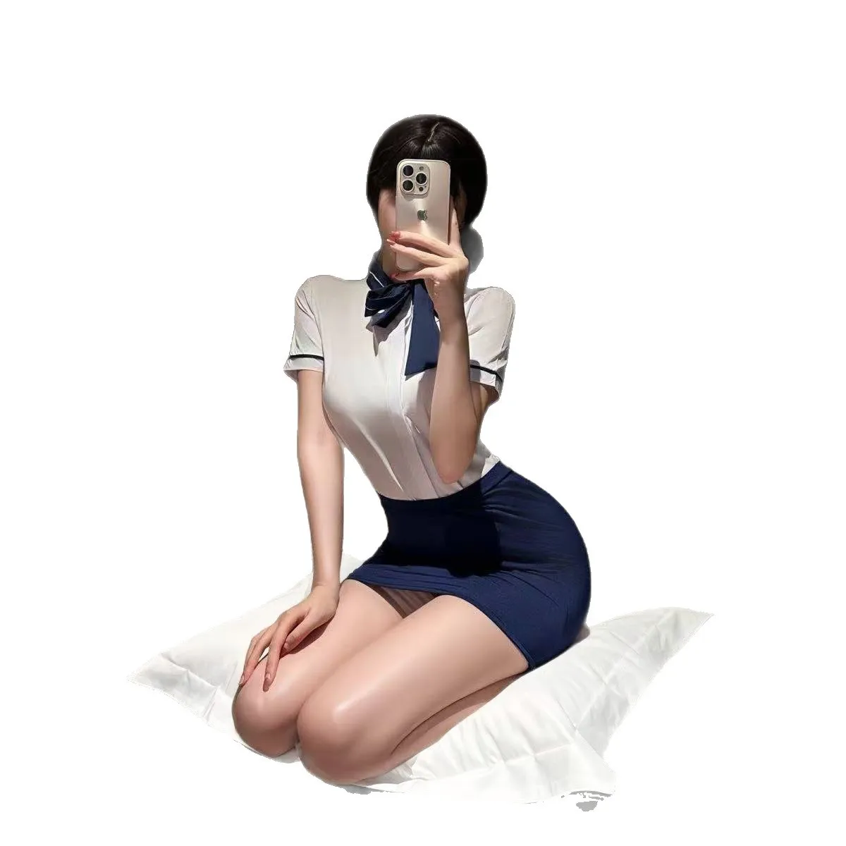 جديد إمرأة مثير سكرتيرة موحدة تأثيري حلي قميص أبيض تنورة صغيرة OL الزي المعلم لعب الأدوار الملابس الداخلية الملابس الداخلية فستان قصير #5