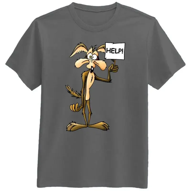 Help Wiley Coyote Fox Dog Cartoon Mascot Vector Retro Funny T Shirt New