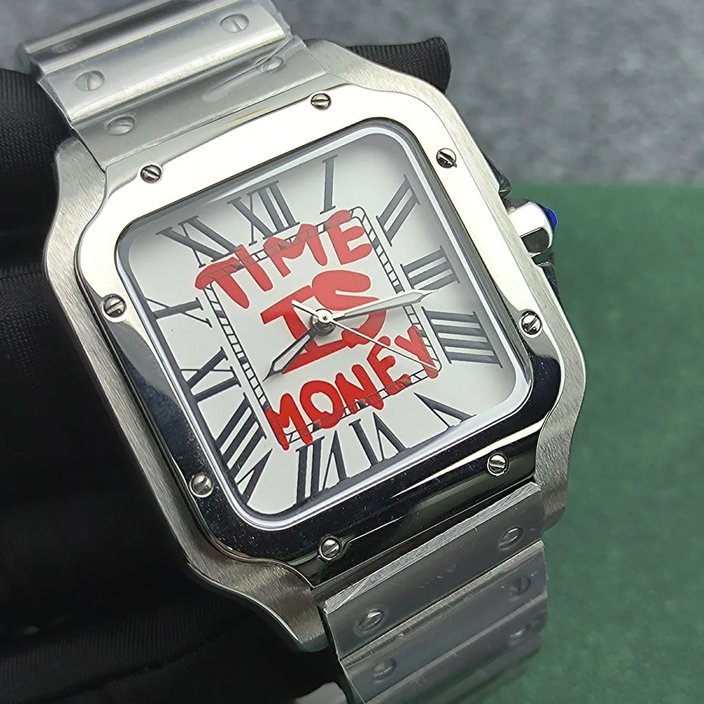 38MM Santos watch NH35 Watch Men's Watch Square Watch Santos Watch Men's Stainless Steel Watch NH35 Movement