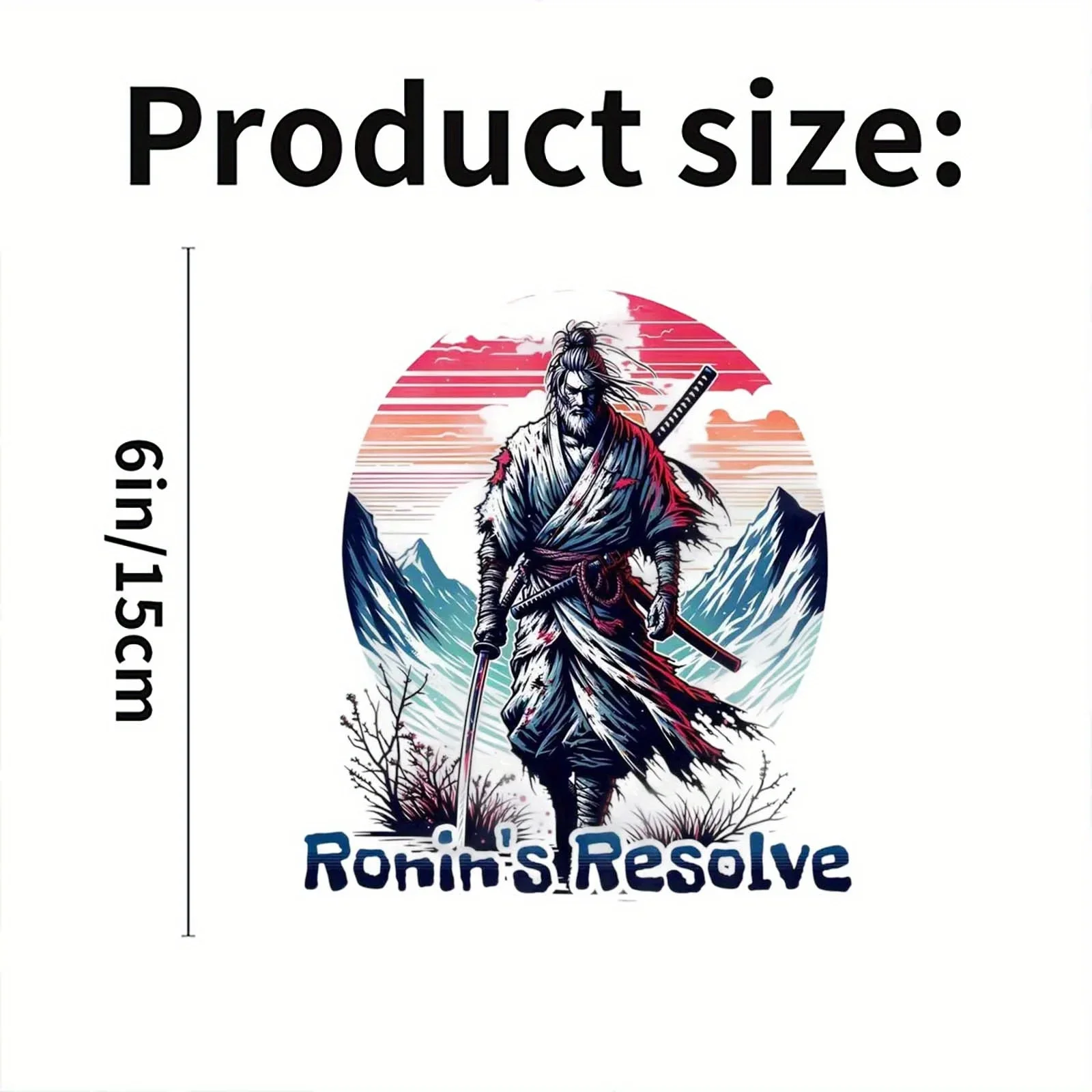 

1PC Unique Samurai Emblem Sticker - Waterproof Vinyl Samurai Vibe Decor for Refrigerators Guitar Cases Desk Organizers