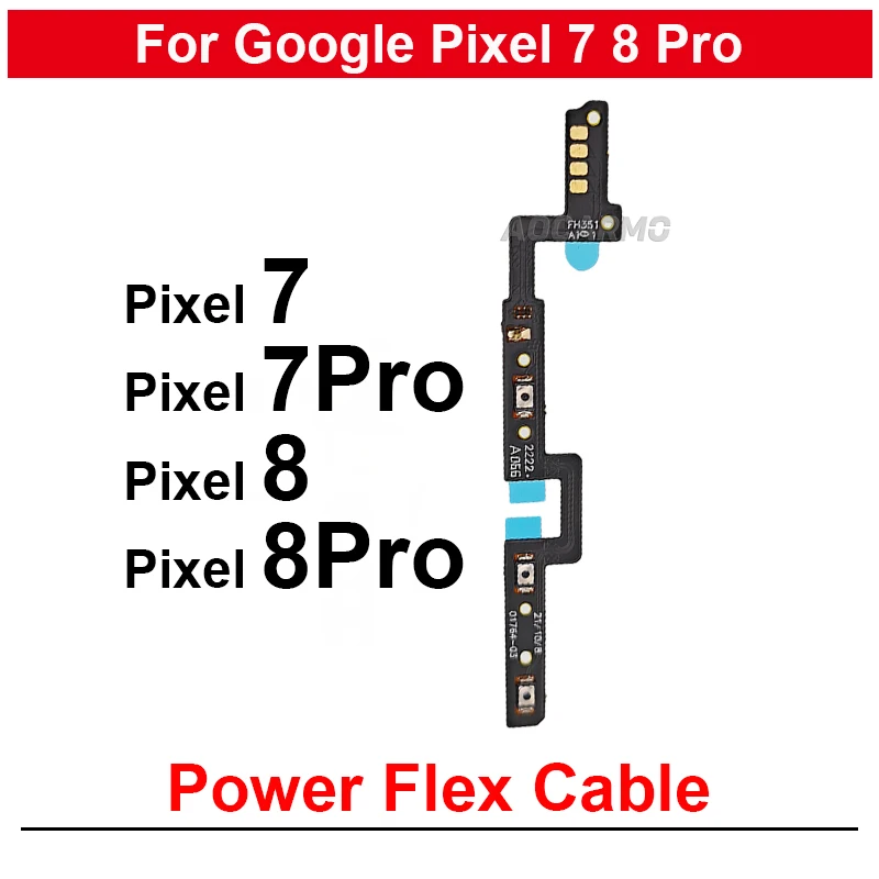 1Pcs Power Buttons Flex Cable Repair Replacement Part For Google Pixel 7 8 Pro 7Pro 8Pro