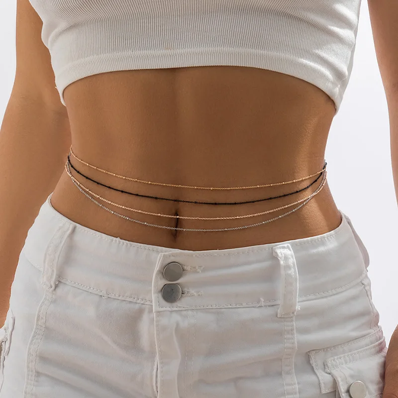 

Сексуальная праздничная металлическая тонкая цепочка на талию, геометрическая цепочка для тела, простой трансграничный ювелирный пояс для всех возрастов