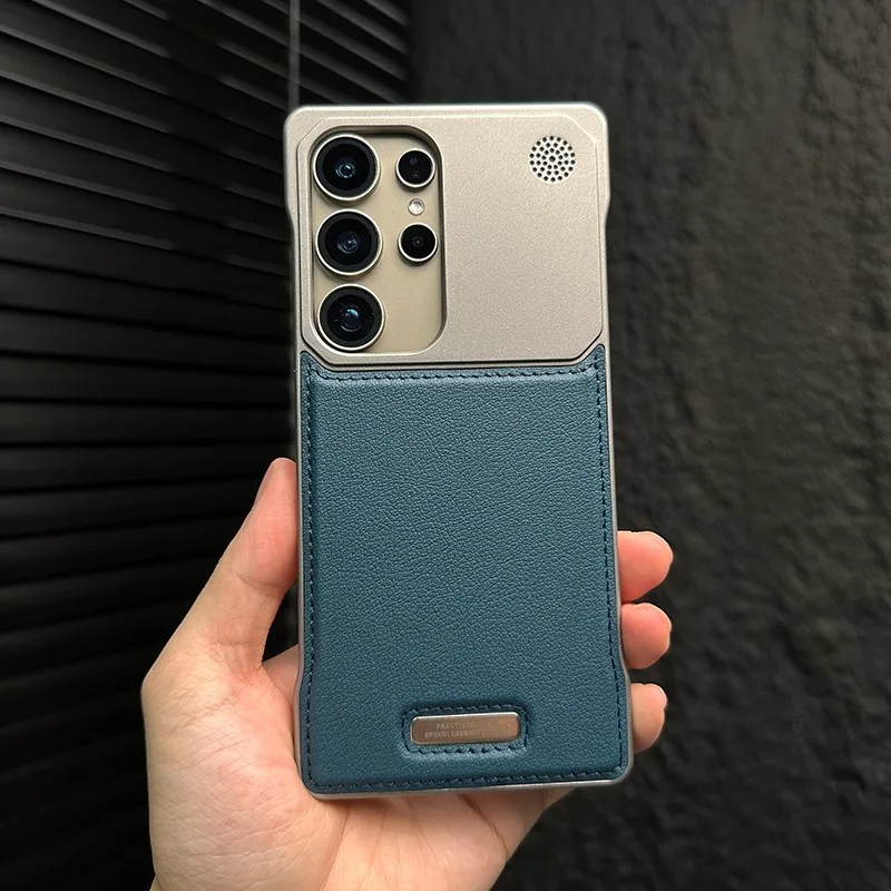 삼성 갤럭시 S25 S24 S23 플러스 울트라 충격 방지 커버에 대한 럭셔리 Busine Sle 가죽 Frameless 아로마 테라피 마그네틱 전화 케이스