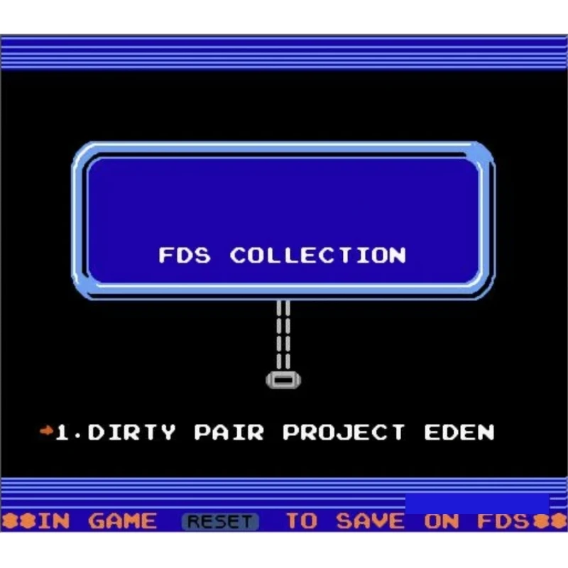 Dirty Pair English (FDS Emulated) Game Cartridge for FC Console 60Pins Video Game Card