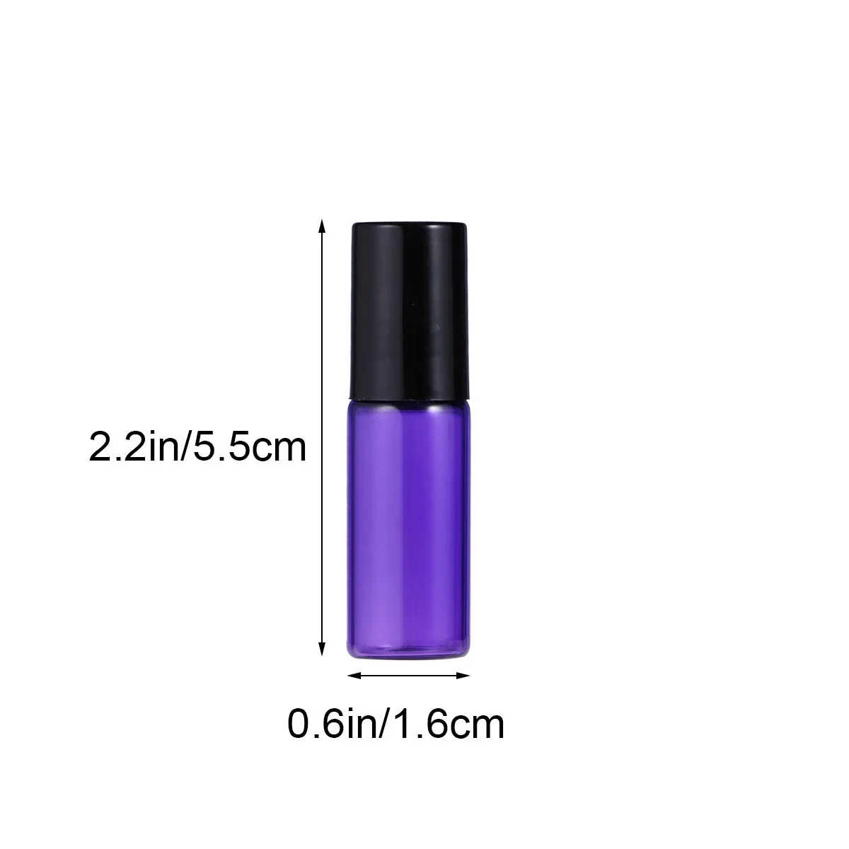 12 Stück Essential Oil Roller Dicke Glasflaschen 5 ml Lila Auslaufsicher Nachfüllbar Reiseparfums Aromatherapie Rollerflaschen