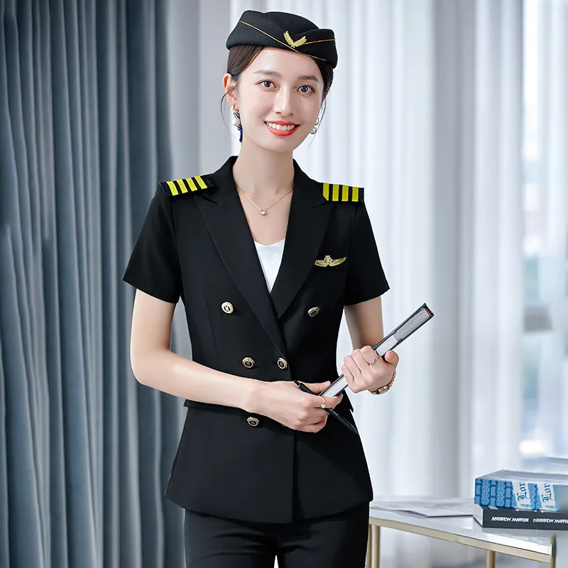 

China Southern Airlines Stewardess Uniform Female Suit Business Suit Elegant Formal Clothes Hotel Front Desk High-Speed Rail Wai