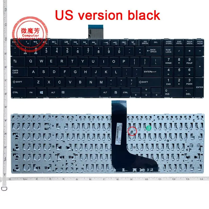 English NEW for TOSHIBA for SATELLITE C850 C850D C855 C855D L850 L850D L855 L855D L870 L870D US Black notebook keyboard