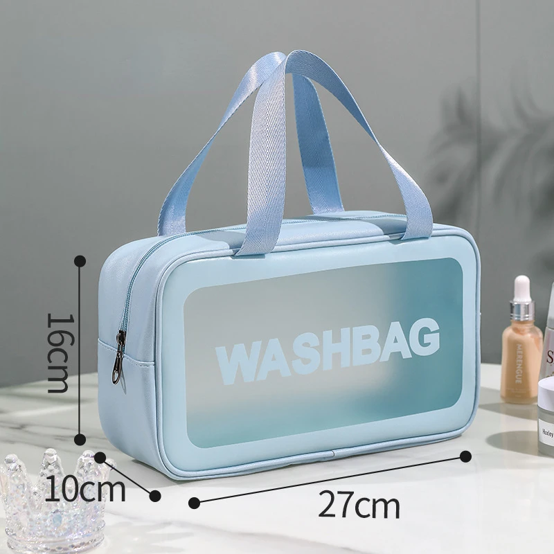 Borsa per cosmetici portatile in PU da viaggio coreana, grande capacità, borsa per cosmetici da tavolo, borsa per organizer da donna