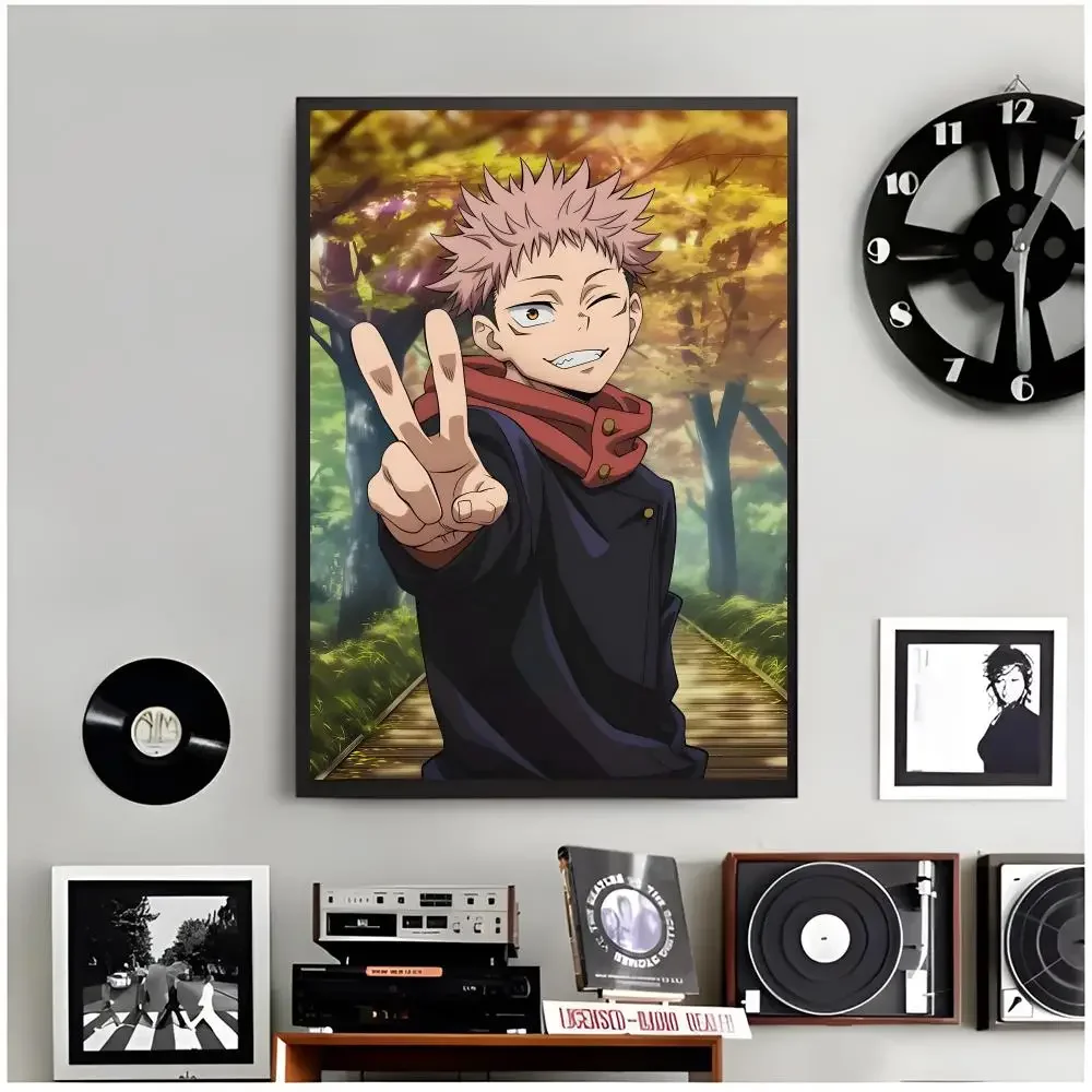 anime character J‑Jujutsu Kaisen Yuji Itadori Poster Modern Wall Art Home Decor Living Room Decorative Print Unframed