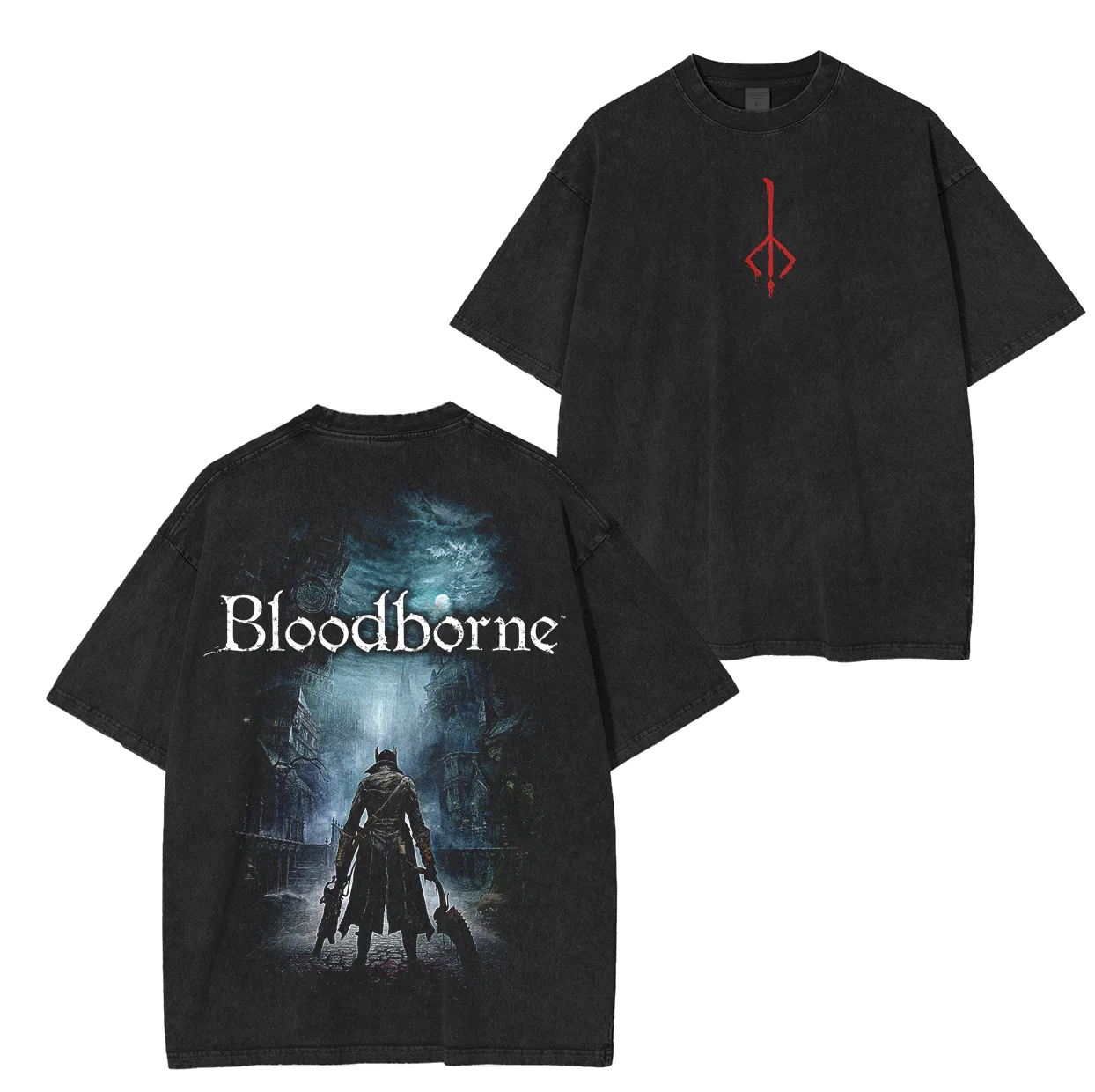 Camiseta de estilo retro Bloodborne Cover Dark Souls, unisex, oversize, de manga corta, para hombre y mujer, ropa urbana.