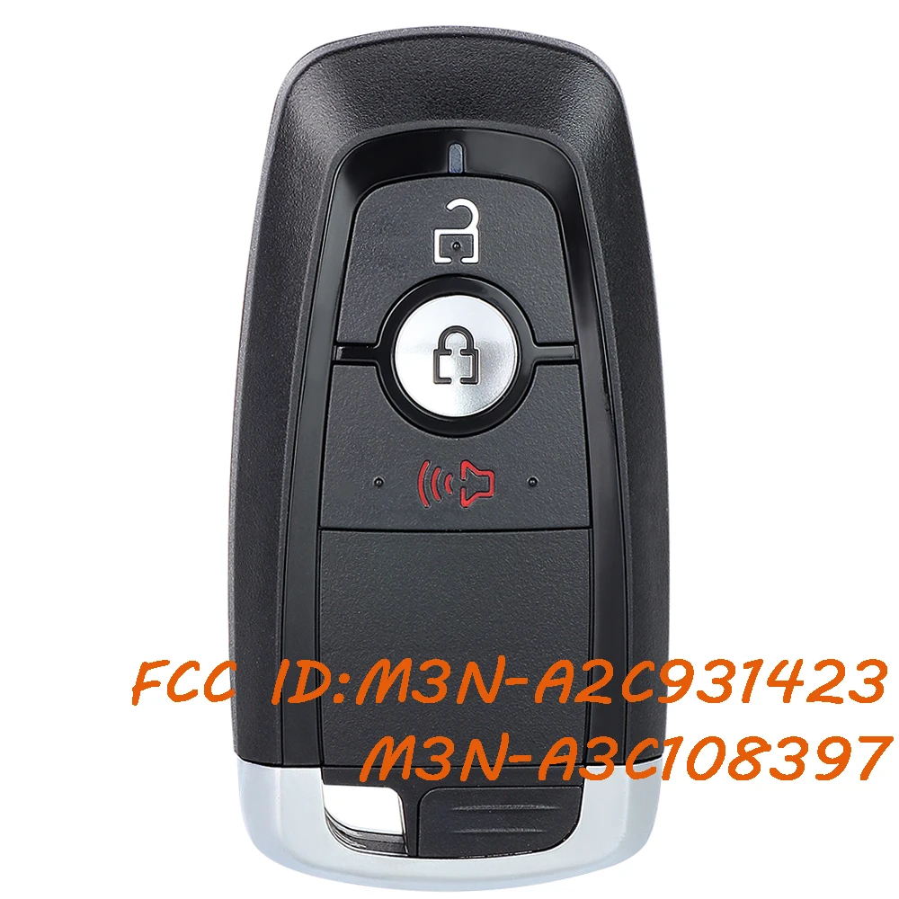 

M3N-A2C931423 M3N-A3C108397 Smart Remote Key Fob for Ford Bronco Edge Ecosport Explorer F150 F250 F350 Maverick Fusion Ranger
