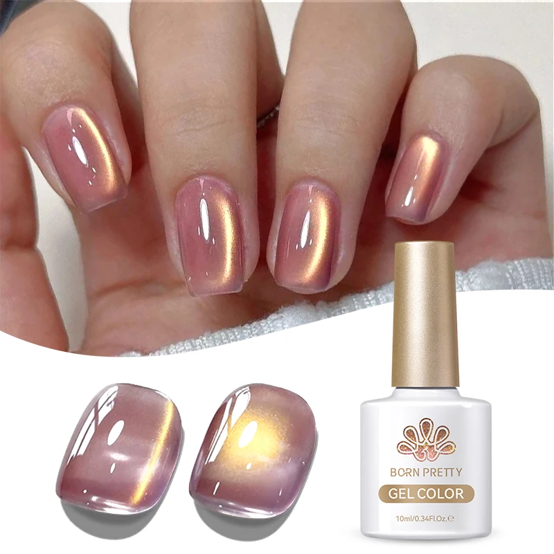 BORN PRETTY 10 ml Rosa Grün Lila Katze Magnetgel Wasser Licht Glitzer Soak Off UV Gel Semi Permanent Maniküre Nail Art Lack – Detail 2
