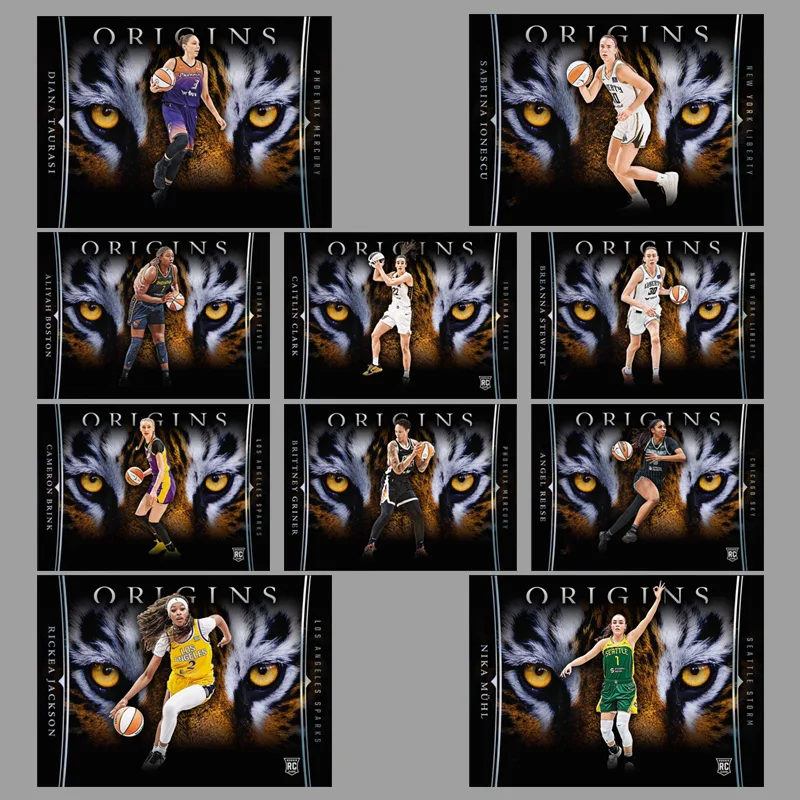 

Panini 2024 WNBA Prizm Tiger Eyes Caitlin Clark Angel Reese Cameron Brink Diy Баскетбольная звезда Коллекционные карты Подарочная коллекция