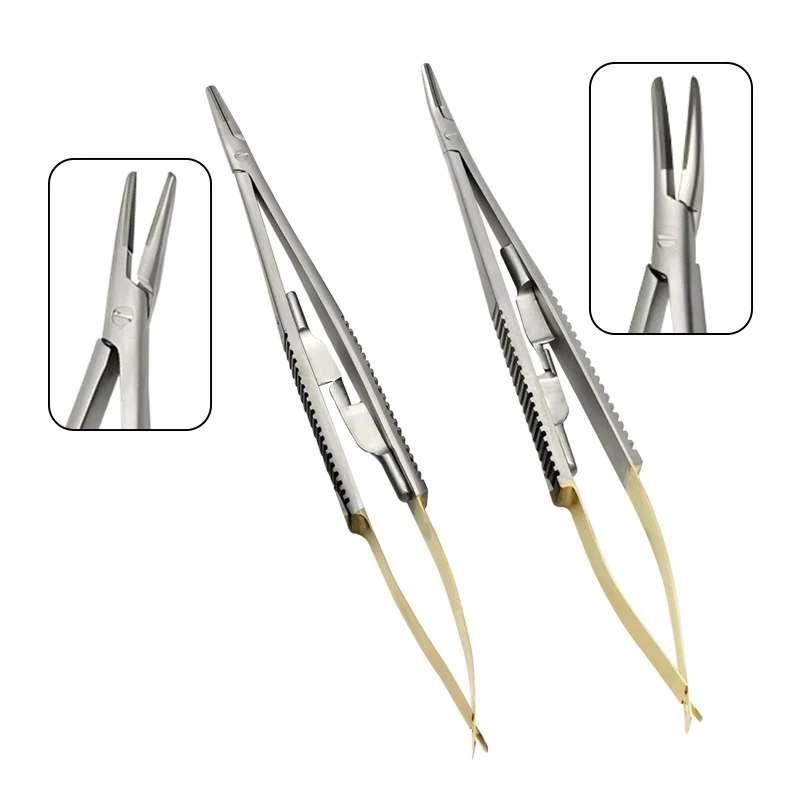 Dental Micro Needle Holder Dentistry Castroviejo Needle Holder Minimally Invasive Wire Holding Tweezers Dental Instrument