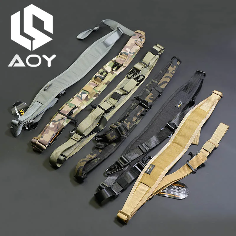 Tactical Rifle Multifunctional Sling Strap Removable Modular 2 Point / 1 Point Sling Padded Airsoft  Hunting Weapon Accessories