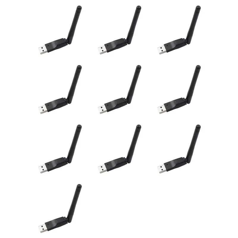 Efficient 10X MT7601 Chip 150Mbps USB Wifi Antenna 2.4Ghz Wireless Network Adapter Rotatable USB2.0 For Satellite Receiver