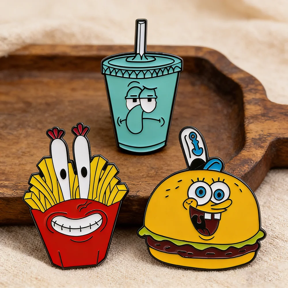

SpongeBob SquarePants Enamel Pin - Classic Character Brooch Cute Metal Badge for Backpack Clothing Jewelry Accessory Gift