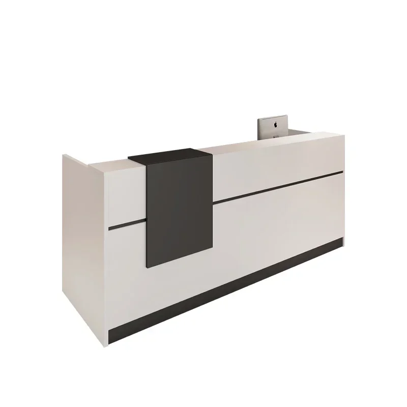 

New Hotel Modern Design Wood beaut Salon Counter Front Desk White Office Reception Table