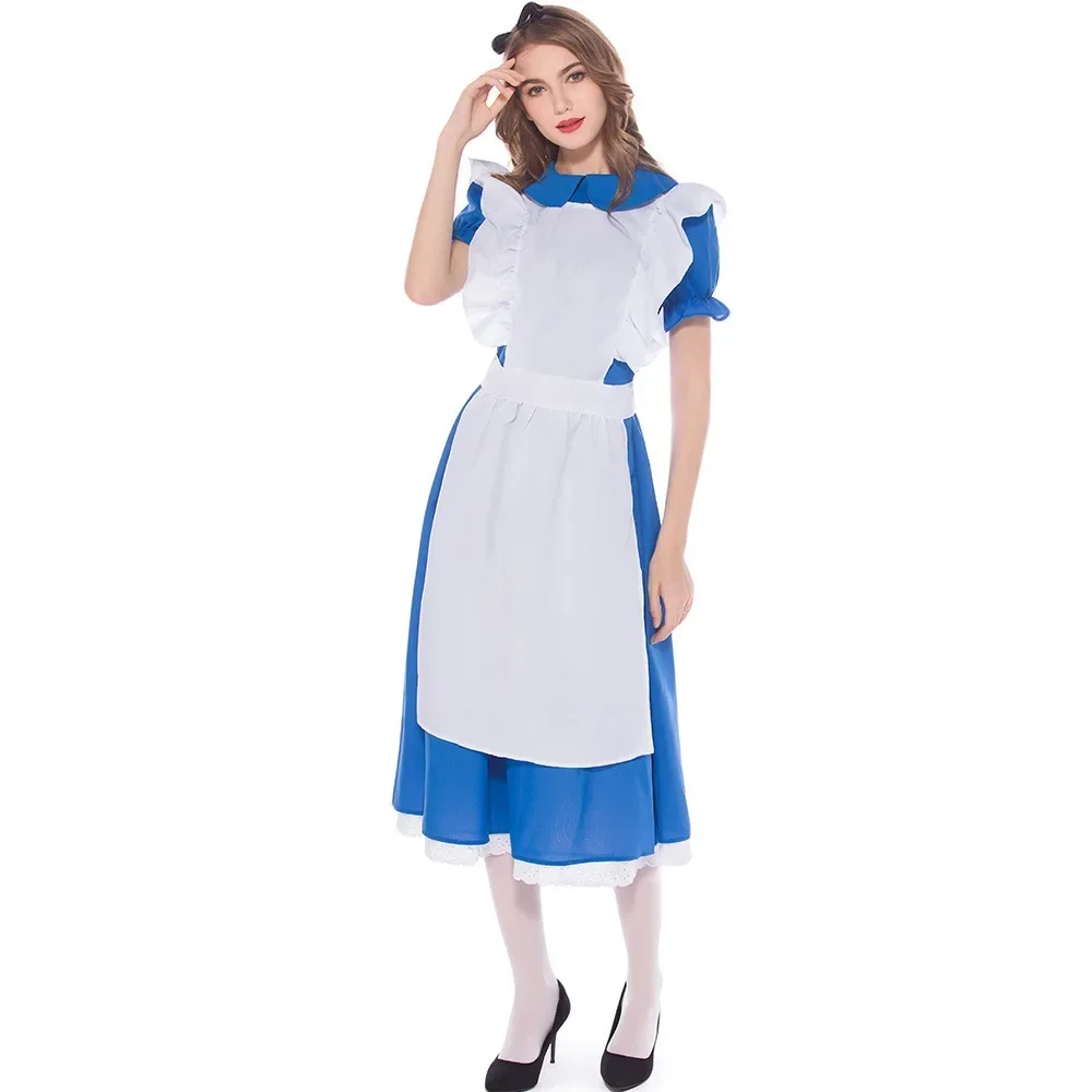 ملابس تنكرية جديدة للخادمة الزرقاء الأوروبية الأمريكية واليابانية