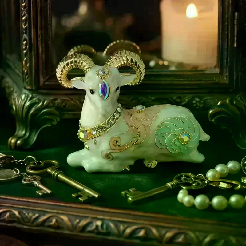 Vintage Rhinestones Setting Goat Brooches For Women Unisex Year Of The Sheep Animal Brooch Pin New Year Gifts