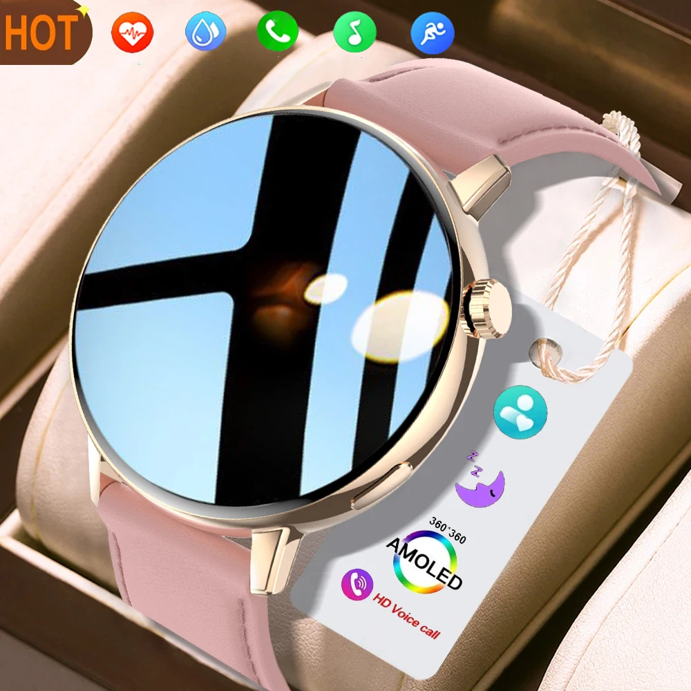 For Xiaomi  Fashion Women Smartwatch Bluetooth Call Full Screen Touch Waterproof Watch Ladies Heart Rate Monitor Smart Watch