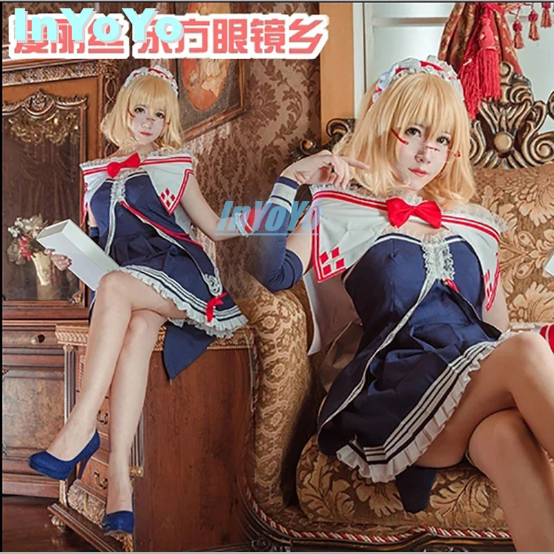 

InYoYo Alice Margatroid Cosplay Touhou Project Costume Lovely Dress Uniform Hallowen Party Outfit Women Play Role Clothing New