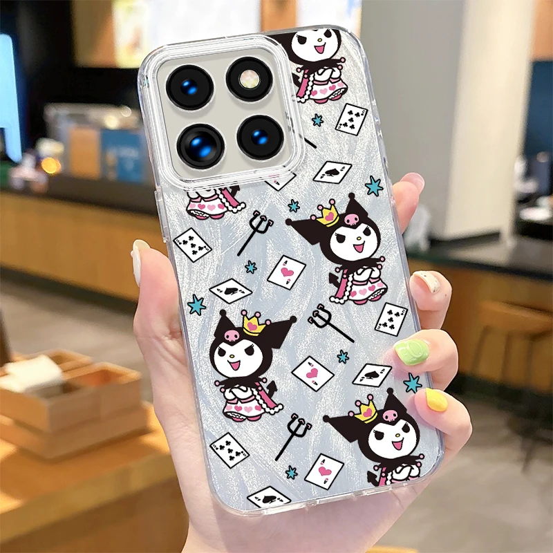 Sanrio Hello Kitty Kuromi Reflective Case for Xiaomi 13T Pro 11 Lite 11i POCO X6 X5 X3 NFC M6 5G M4 M3 M2 F6 F5 F3 C61 4G Cover