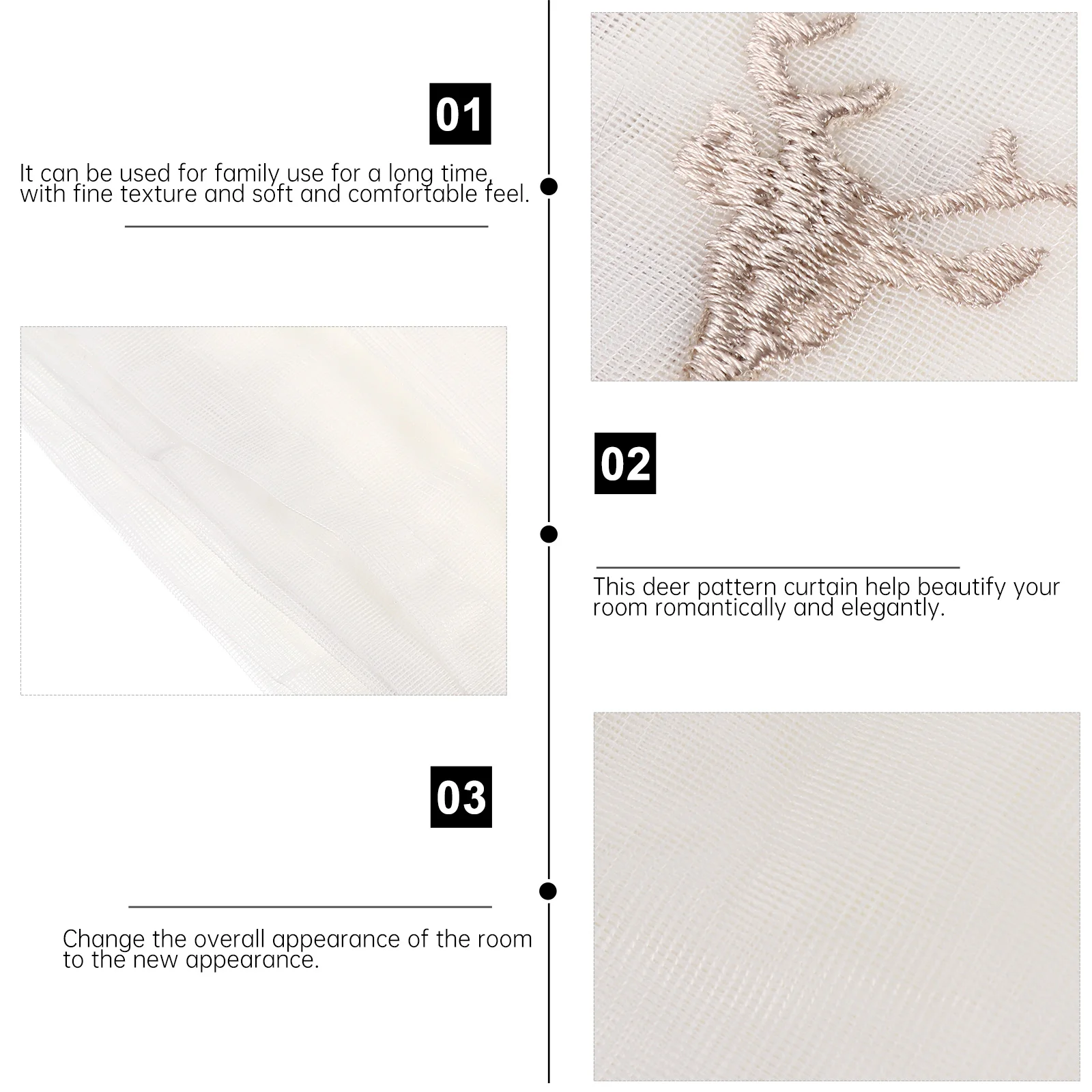 

1pc White Sheer Curtains 150x250cm Hook Voile Drapes for Living Room Cotton Fabric Wear Tear Resistance Easy Install Elegant
