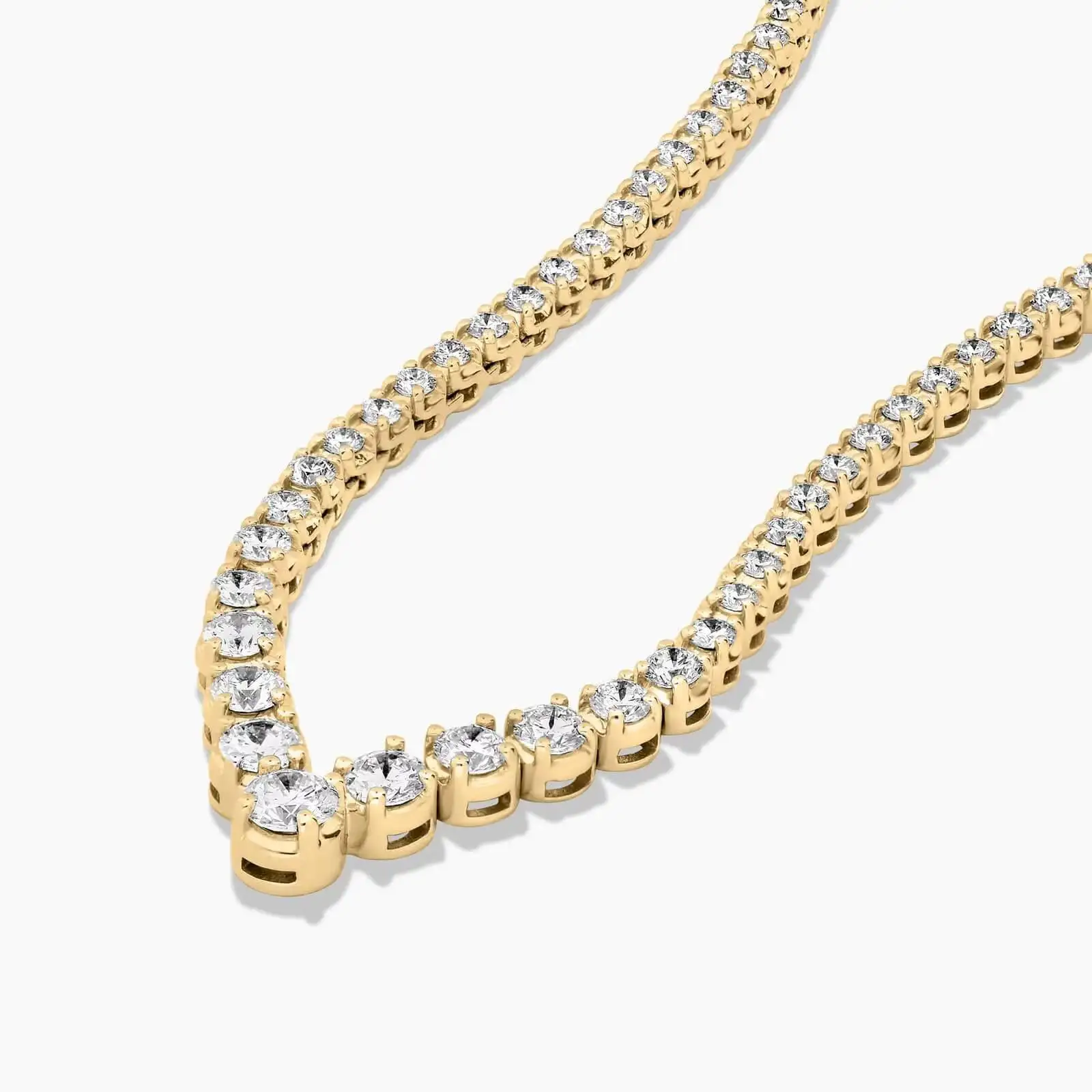 18 Inch Lab Grown Diamond Tennis Chain Necklace Hip Hop Style 925 Silver/ Gold Fashion Jewelry Gift Bling Jewelry Tennis Chain