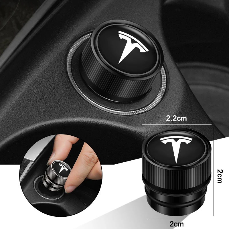 

Metal USB Car Cigarette Lighter Decorative Cover Dust Cover For Tesla Model S Model X Model 3 Model Y 2017 Personalized Roadster