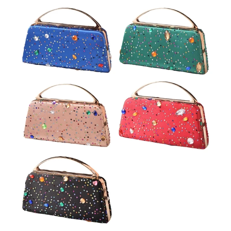 

Fashion Evening Bag Handbag With Glittering Rhinestones For Special Occasion